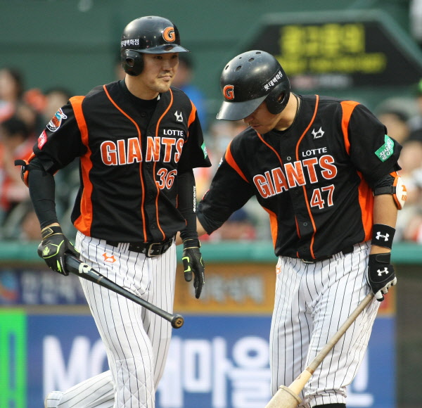 박종윤선수의 솔로 홈런